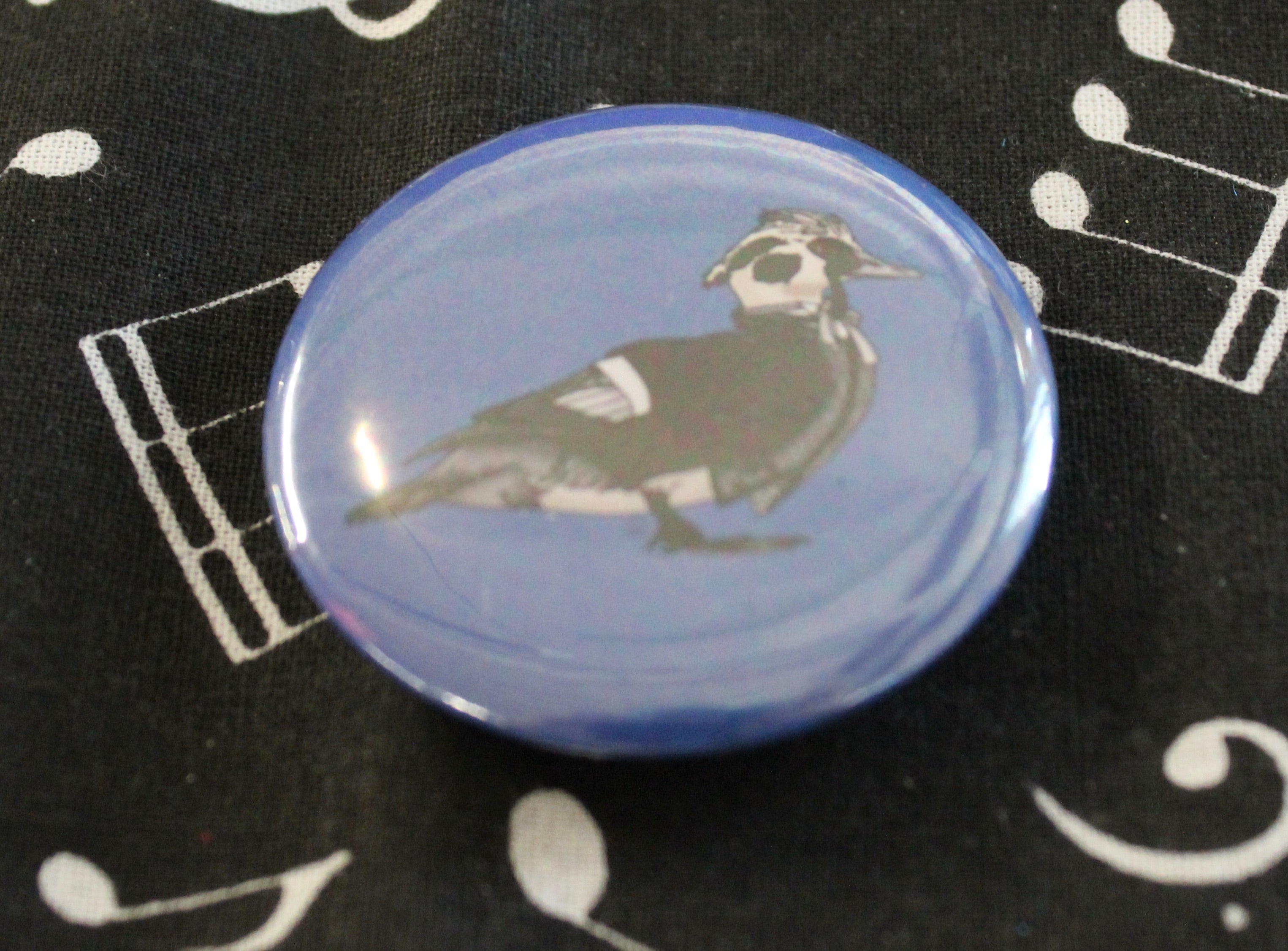 William Hartnell 1st Ducktor round button badge  